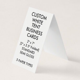 Custom GLOSSY Tent Folded Business Cards 2" x 3.5"