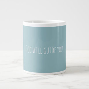 Custom God Will Guide You Faith Modern   Large Coffee Mug