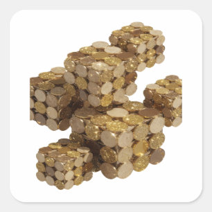 Custom Gold Abstract Label Design