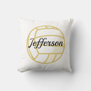 Custom Gold and white Volleyball Cushion
