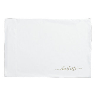 Custom Gold Bed Pillow  Pillowcase