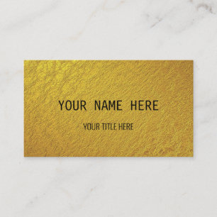 Custom Gold Business Card