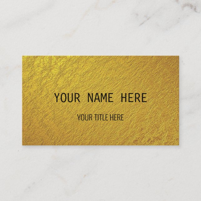 Custom Gold Business Card (Front)