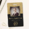 Custom Gold Business Logo Barcode Employee Photo