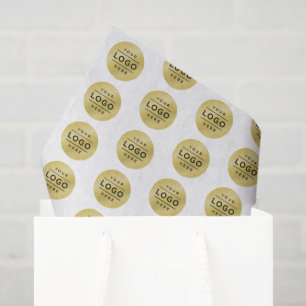 Custom Gold Business Logo Pattern Tissue Paper