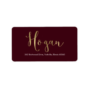 Custom Gold Christmas Label