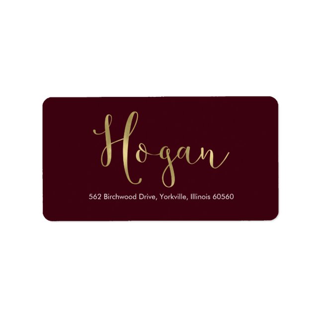 Custom Gold Christmas Label (Front)