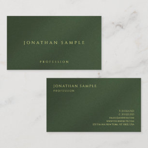 Custom Gold Colour Text Signature Matte Luxury Business Card