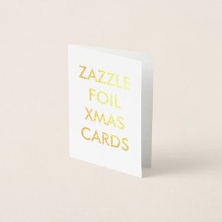 Custom Gold Foil Christmas Card