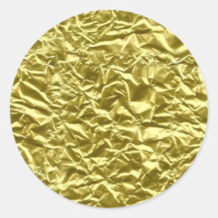 Custom gold foil effect classic round sticker