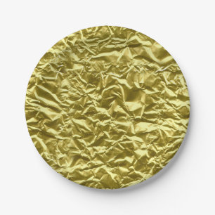 Custom gold foil effect paper plate