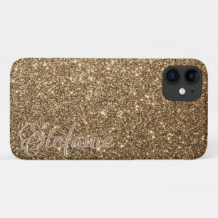 Custom Gold Glitter iPhone 11 Case