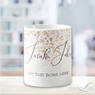 Custom Gold Glitter I'm The Boss  Coffee Mug