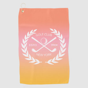 Custom Gold Golf Club Elegant Minimal Modern  Golf Towel