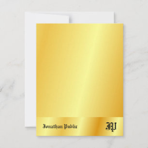 Custom Gold Look Calligraphy Monogram Template