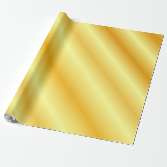 Custom Gold Look Elegant Modern Template Gift Wrapping Paper (Unrolled)