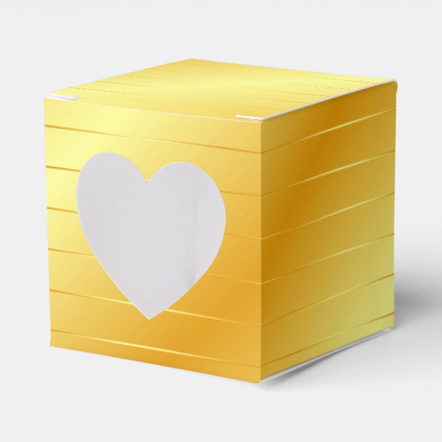 Custom Gold Look Elegant Modern Template Glossy Favour Box (Front Side)
