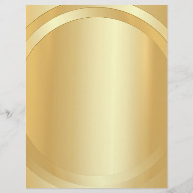 Custom Gold Look Glamour Template Add Your Text Custom Letterhead (Front)