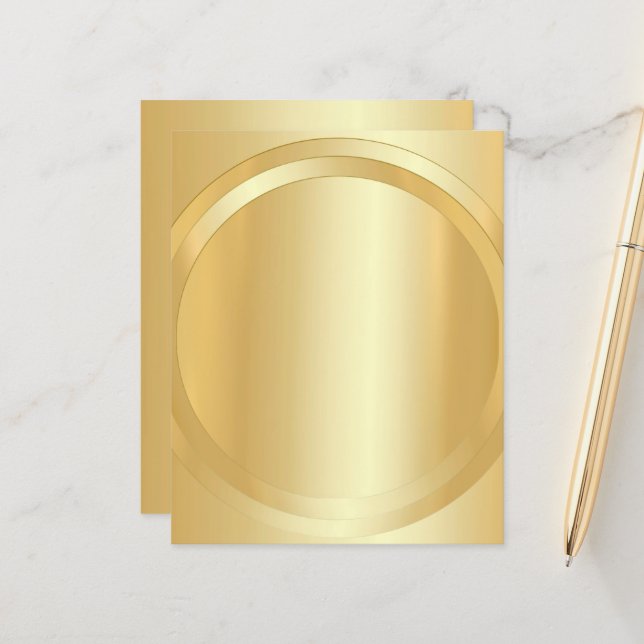 Custom Gold Look Glamourous Template Add Your Text (Front/Back In Situ)