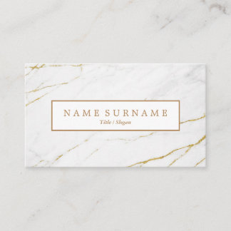 Custom Gold Marble Business Card