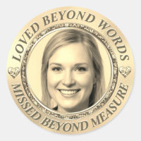 Custom Gold Memorial Photo