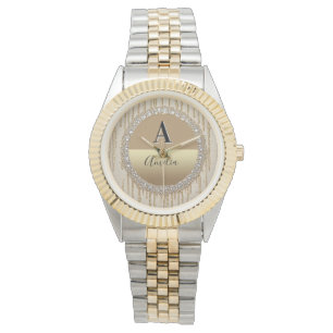 Custom Gold Monogram Gift For Wedding And Events Watch