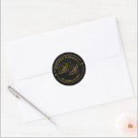 Custom Gold Monogram Wedding  love Classic Round Sticker<br><div class="desc">Add a touch of timeless elegance to your wedding with this custom gold monogram wedding love classic round sticker. Designed with a chic metallic-look gold finish, this sticker is perfect for sealing envelopes, decorating wedding favors, gift bags, or thank-you cards. Personalize it with your initials or monogram to create a...</div>