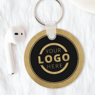 Custom Gold Promotional Business Logo Branded Key Ring