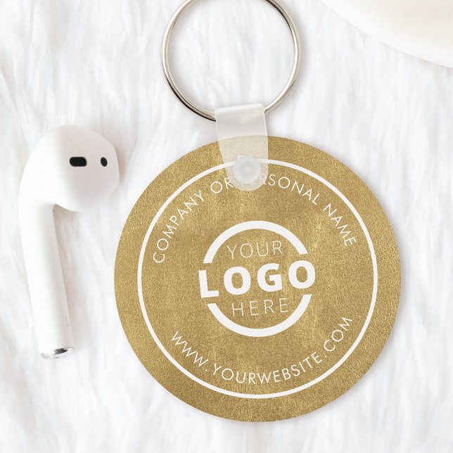 Custom Gold Promotional Business Logo Branded Key Ring (Creator Uploaded)