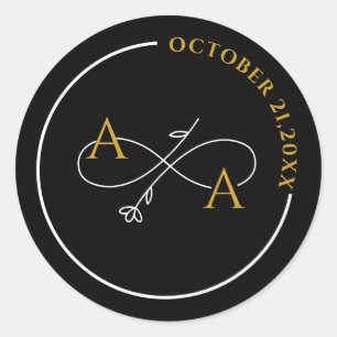 Custom gold Sticker for wedding infinity love