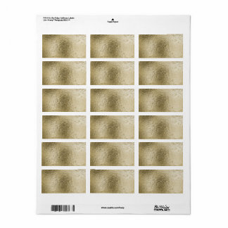Custom Gold Textured Metallic Look Template Label