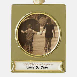 Custom Golden Anniversary Photo Ornament 