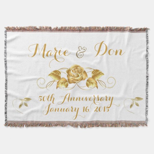 Custom Golden Anniversary Throw Blanket | Zazzle.com.au