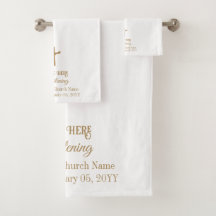 Custom Golden Cross Religious Christening, Baptism