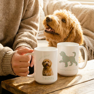 Custom Golden Doodle Photo I Woof You Personalised Coffee Mug