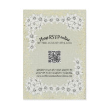 Custom golden floral Wedding Enclosure Card
