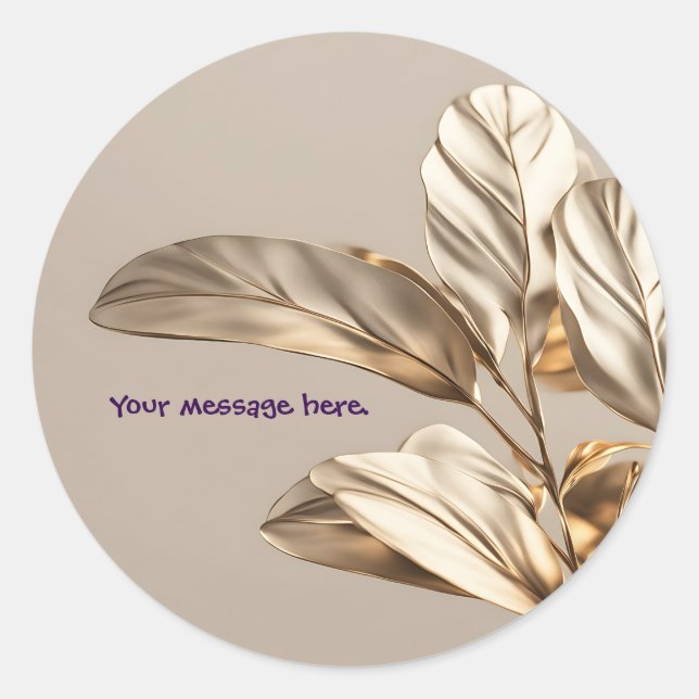 Custom Golden Leaf Stickers (Front)