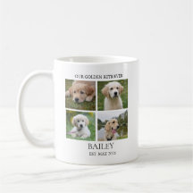 Custom Golden Retriever 8 Photo Coffee Mug 