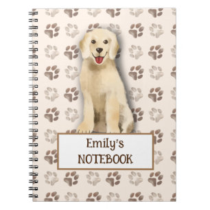 Custom Golden Retriever Notebook Cute Dog Gift