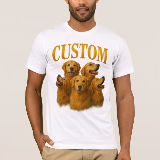 Custom Golden Retriever Portrait Artwork – Pet Lov T-Shirt