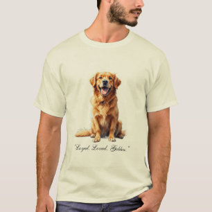Custom Golden Retriever Watercolor Pet Portrait T- T-Shirt