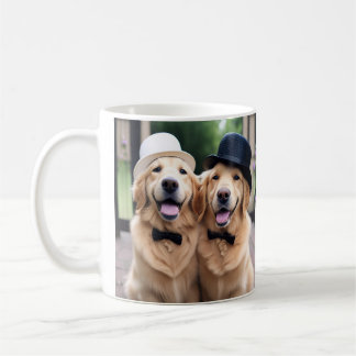 Custom Golden Retriever Wedding Mugs