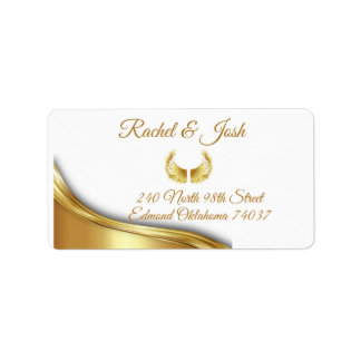 Custom Golden Return Adress Label
