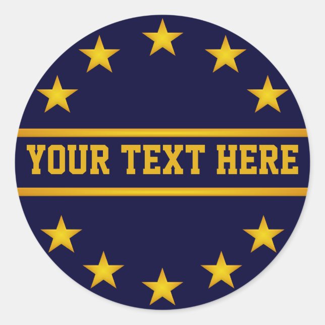 CUSTOM GOLDEN STARS stickers (Front)