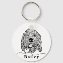 Custom Goldendoodle Dog Personalised Drawing