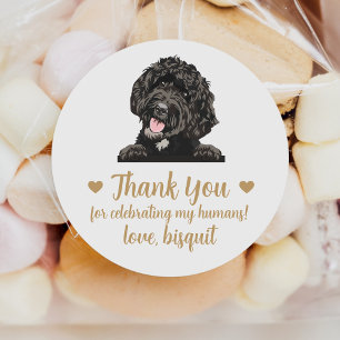 Custom Goldendoodle Dog Wedding Favour Stickers