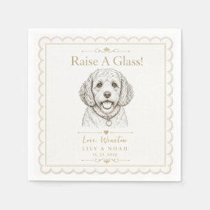 Custom Goldendoodle Wedding Dog lover gift Doodle Napkin