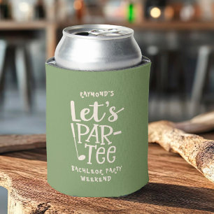 Custom Golf Bachelor Party Let's Par-Tee  Can Cooler