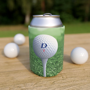 Custom Golf Ball on the Green Golfers Can Cooler
