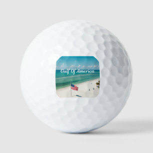 Custom golf ball set patriotic